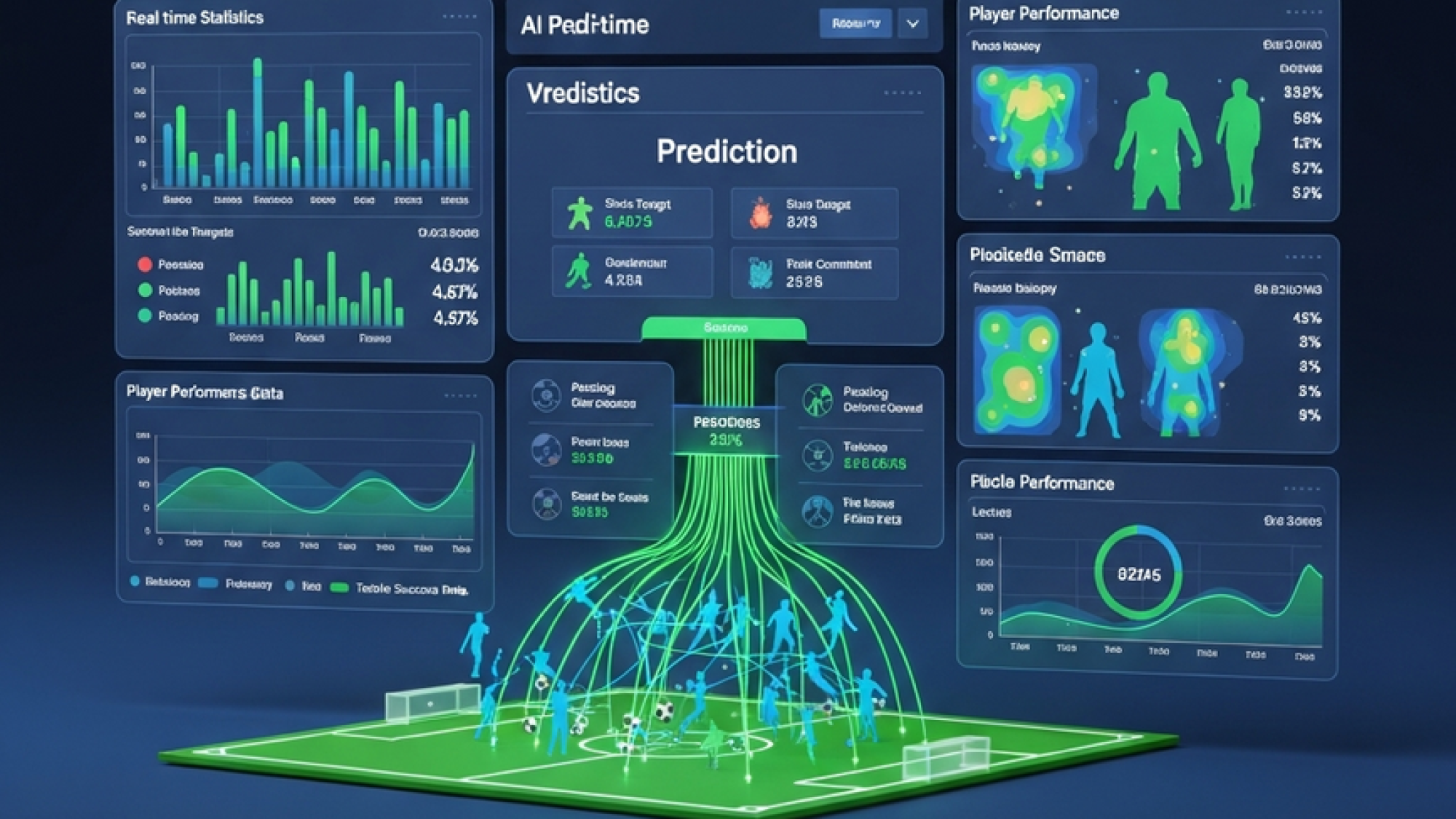 AI football prediction tool interface showing match statistics and projected outcomes for Malaysian bettors